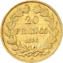 20 francos 1838 W  