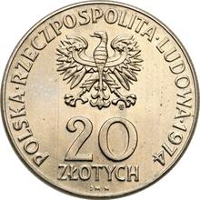 20 Zlotych 1974 MW  JMN "25 Years of Council for Mutual Economic Assistance" (Pattern)
