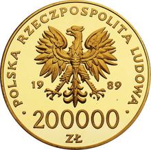 200000 Zlotych 1989 MW  ET "John Paul II"