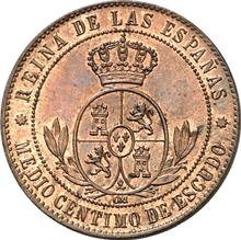 1/2 centimo de escudo 1867  OM 