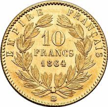 10 francos 1864 BB  