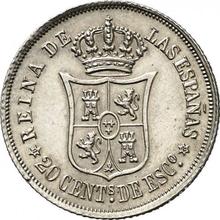 20 céntimos de escudo 1868   