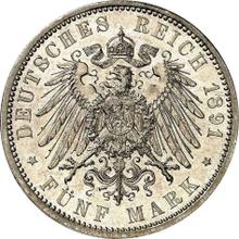 5 Mark 1891 A   "Hessen"