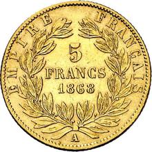 5 francos 1868 A  