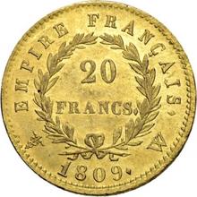 20 francos 1809 W  