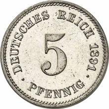 5 Pfennige 1891 E  