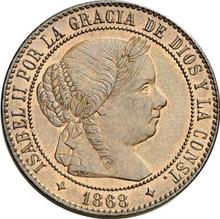 2 1/2 Centimos de Escudo 1868  OM 