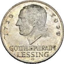 5 Reichsmarks 1929 G   "Lessing"
