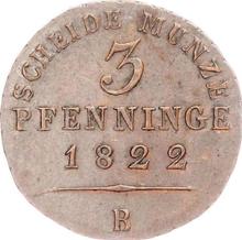 3 Pfennige 1822 B  