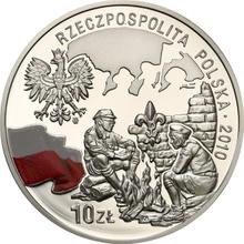 10 злотых 2010 MW  KK "100 лет Союзу польских харцеров"