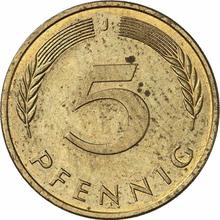 5 Pfennig 1989 J  