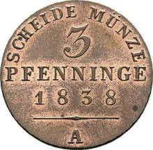 3 Pfennig 1838 A  