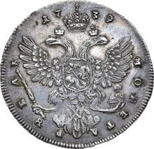 1 rublo 1739    "Tipo Moscú"