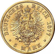 5 marcos 1877 E   "Sajonia"