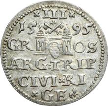 Trojak (3 groszy) 1595    "Riga"