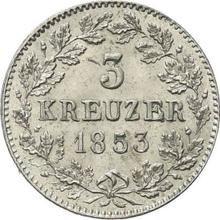 3 kreuzers 1853   