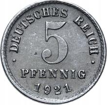 5 fenigów 1921 J  
