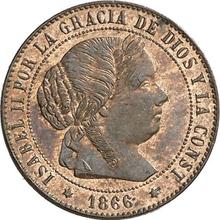1/2 centimo de escudo 1866   