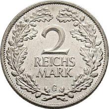 2 Reichsmarks 1925 G  