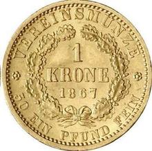 1 krone 1867 B  