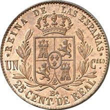 25 Centimos de Real 1864 Ba  