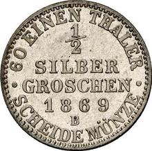Medio Silber Groschen 1869 B  