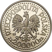 200000 Zlotych 1994 MW  ANR "75 years of the Association of War Invalids of the Republic of Poland" (Pattern)