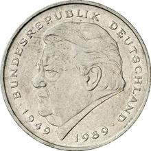 2 марки 1991 D   "Франц Йозеф Штраус"
