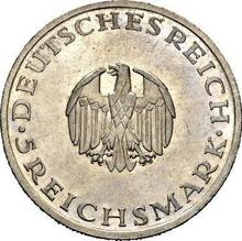 5 Reichsmarks 1929 G   "Lessing"