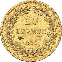 20 Franken 1831 T   "Erhabene Randschrift"