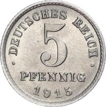5 пфеннигов 1915 G  
