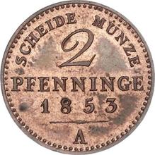 2 пфеннига 1853 A  