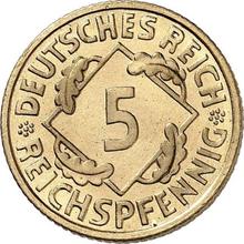 5 рейхспфеннигов 1925 G  