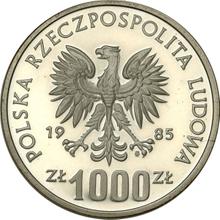 1000 Zlotych 1985 MW   "Eichhörnchen" (Probe)