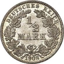 1/2 marki 1908 J  