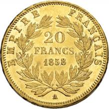 20 francos 1858 A  