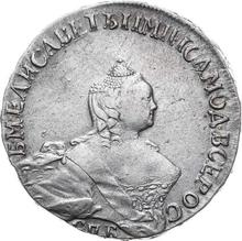Poltina (1/2 Rubel) 1756 СПБ ЯI  "Porträt von B. Scott"