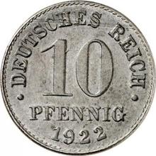10 fenigów 1922 D  