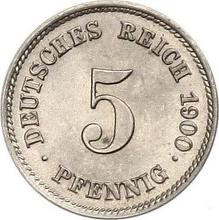 5 fenigów 1900 E  