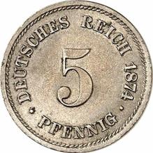 5 fenigów 1874 B  