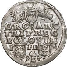 3 Groszy (Trojak) 1596  IF HR  "Poznań Mint"