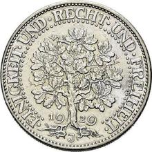 5 Reichsmark 1929 J   "Oak Tree"