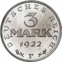 3 Mark 1922 F   "Verfassungstag"