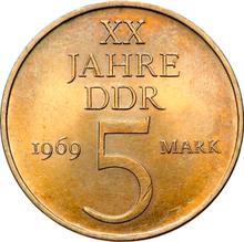 5 Mark 1969 A   "20 years of GDR"