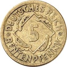 5 Rentenpfennigs 1925 F  