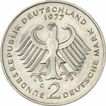 2 марки 1977 G   "Аденауэр"
