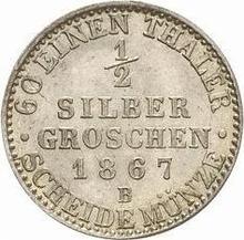 Medio Silber Groschen 1867 B  