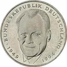 2 marki 1996 D   "Willy Brandt"