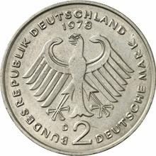 2 марки 1978 D   "Аденауэр"