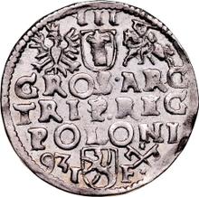 3 Groszy (Trojak) 1593  IF  "Poznań Mint"